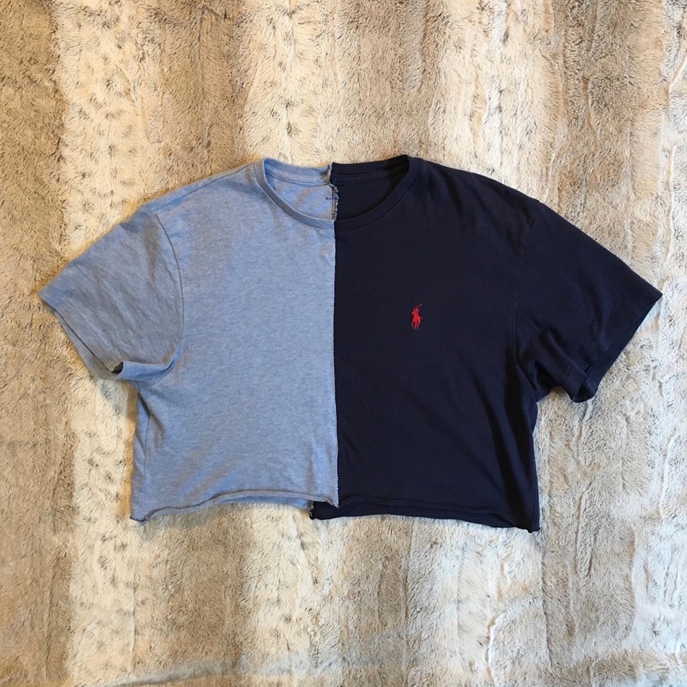 Reworked Ralph Lauren T-shirt half and half